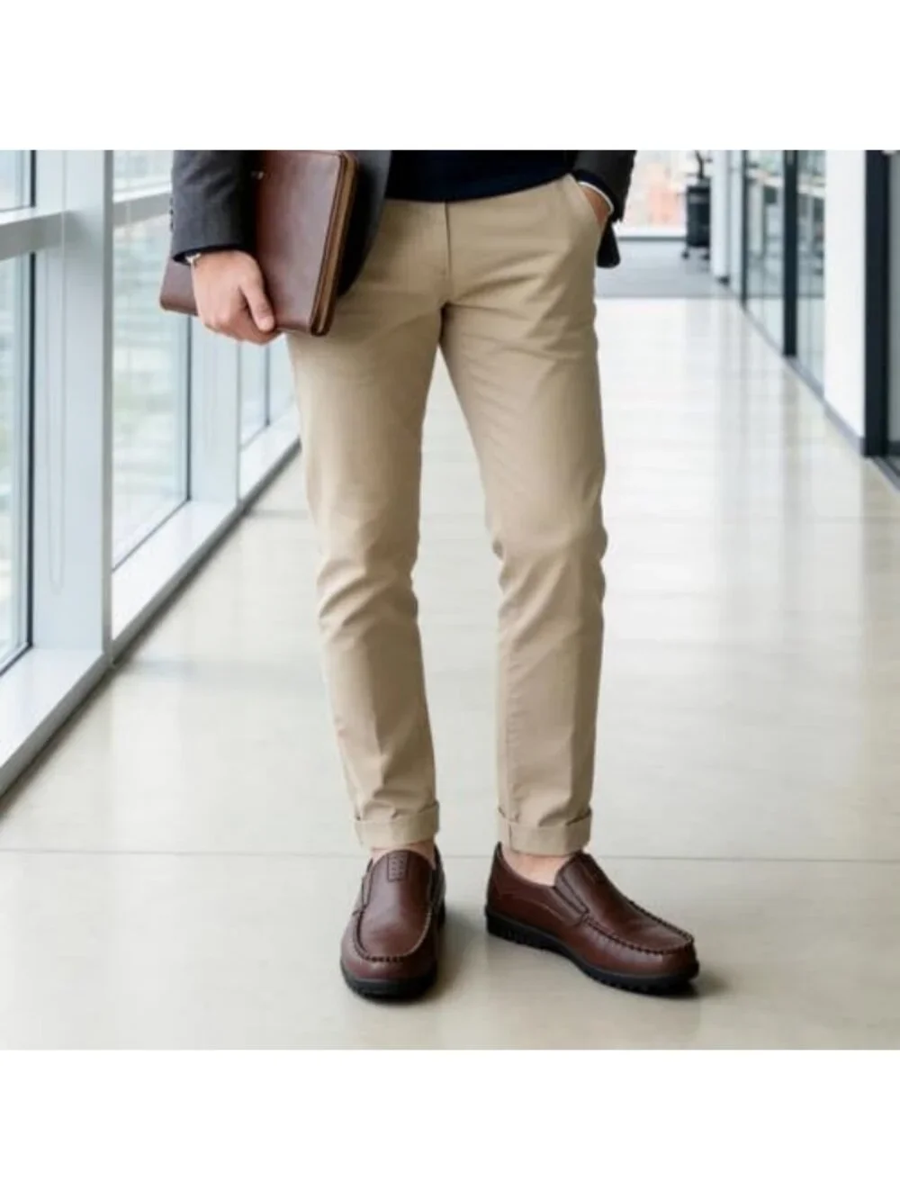 Stylish Men's Casual Leather Slip-On Loafers - Comfortable Fashion Shoes